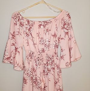 Pink floral dress